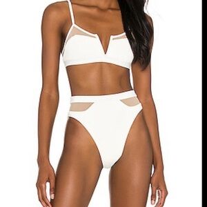 NWT L*Space white Bikini Bottom